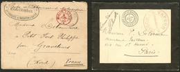 Lettre Corps Expéditionnaire De Madagascar. 1 Enveloppe Afft N°97 Et 1 En FM, De 1895 Et 1901, Avec Cachets Divers, Pour - Sonstige & Ohne Zuordnung