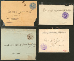 Lettre Cachets Maghzen. 4 Enveloppes De Marrakech, Rabat, Saffi Et Tanger. - TB Ou B - Lokale Post