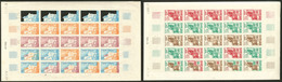 ** Essai De Couleur. No 519, Feuille De 25 Ex Cd 3.2.67 Dont Découpes Sur 5 Ex, 555 Feuille De 25 Ex Cd 8.3. 68. - TB - Altri & Non Classificati