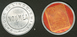 (*) Timbres Monnaie "Banque D'Indochine". 2 Jetons Avec Poste 95 Et 100. - TB - Sonstige & Ohne Zuordnung