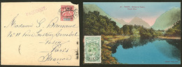 Lettre Nos 15 Obl Cachet Ovale "San Francisco Cal." Sur Fragment D'enveloppe De 1912 Et 48 Obl Uturoa Ile Raiatea Fév 35 - Autres & Non Classés