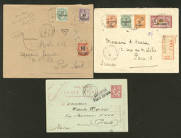 Lettre Lot. 1915-1926, Trois Enveloppes Affts Divers Dont Une Recommandée. - TB - Autres & Non Classés