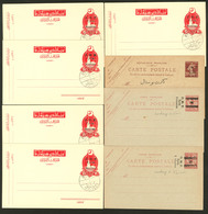 Lettre Entier Postal. 2 CP Mouchon Et Une CP Semeuse Neuves Et 5 CP Type Mosquée Obl Ain-Tab. - TB - Autres & Non Classés