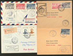 Lettre Collection. 1954-1958, 4 Enveloppes, Cachets Divers. - TB - Autres & Non Classés