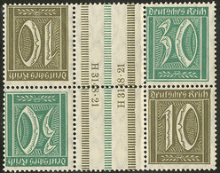 ** Timbres De Carnets (cote Michel). Nos 139 + 142 (Mi. #KZ9), 2 Paire Tête-bêche Avec Intervalle Guilloché Et "H 31.48. - Other & Unclassified