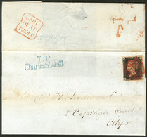 Lettre Penny Black. No 1, "A K", Obl Sur Lettre De Juil 40. - TB - Andere & Zonder Classificatie