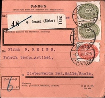 ! 1934 Paketkarte Deutsches Reich, Jessen / Elster Nach Liebenwerda, Landpoststempel, Dienstmarke - Officials