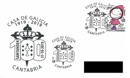 SPAIN. POSTMARK 100th ANNIV. GALICIA HOUSE. SANTANDER 2019 - Andere & Zonder Classificatie