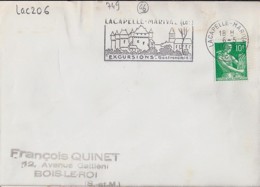 46 . LOT . LACAPELLE-MARIVAL . OBL. TYPE SECAP  . 1959/61 - Mechanical Postmarks (Other)