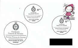 SPAIN. POSTMARK PRINCESS OF ASTURIAS AWARDS. OVIEDO 2019 - Otros & Sin Clasificación