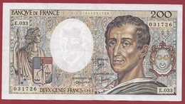 200 Francs "Montesquieu" 1985----VF/SUP---ALPH. E.033---2 TROU D EPINGLE - 200 F 1981-1994 ''Montesquieu''
