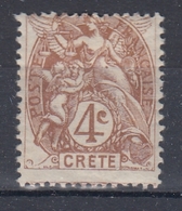 +D3433. Crete. Yvert 4. MH(*) - Unused Stamps