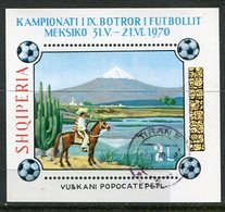 ALBANIA 1970 Football World Cup Perforated Block Used.  Michel Block 38A - Albanien