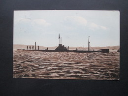 DR 1910 AK Deutscher Flottenverein Unterseeboot U 1 U-Boot Stempel Friedrichshorst - Submarines