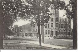 1906 - Post Office And Central Block, Granby, Quebec, Leader-Mail Press.  (10929) - Granby