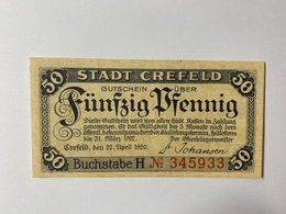 Allemagne Notgeld Crefeld 50 Pfennig - Collections