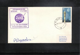 South Africa 1971 Space / Raumfahrt Apollo 15 Nasa Johannesburg Stadan Station Interesting Signed Cover - Afrika