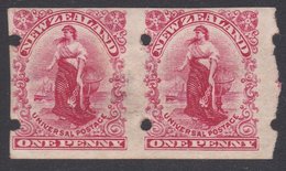 NEW ZEALAND 1901 1d UNIVERSAL PAIR DICKIE SLOT MACHINE TRIAL - Neufs