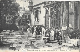 Le Pecq St Saint-Germain (Seine-et-Oise) Spa Français, Belle Animation à La Terrasse Du Café - Le Pecq