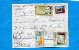 MARCOPHILIE-  EGYPTE  U A R -lettre  Pour Françe 1971  4 Stamps A120  Nasser +N°836+839 - Covers & Documents