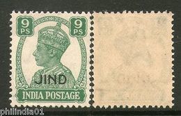 India JIND /JHIND KG VI 9ps SG 139 / Sc 167 MNH Fine - Jhind