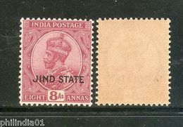 India JIND / JHIND State KG V 8 As SG 96 / Sc 118 Postage Stamp Cat. �12 MNH - Jhind