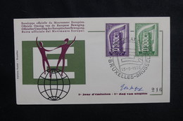 BELGIQUE - Enveloppe FDC En 1956 - Europa  - Avec Signature - L 50365 - 1951-1960