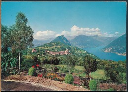 °°° 16073 - SVIZZERA - TI - CARONA - VISTA SUL LAGO DI LUGANO - 1968 With Stamps °°° - Carona 