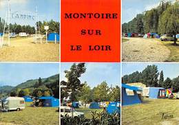CPSM 41 MONTOIRE SUR LE LOIR LE CAMPING MULTI VUES    Grand Format  15 X 10,5 Cm - Montoire-sur-le-Loir