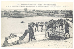 Cpa Afrique - Soudan -  Tombouctou - Le Sel En Barres De 30 Kil. ...   ( Fortier ) - Sudan