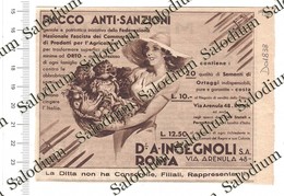 1936 FEDERAZIONE NAZIONALE FASCISTA DEI COMMERCIANTI  Agricoltura Guerra Orto Da Pubblicazione Originale D'epoca - Andere & Zonder Classificatie