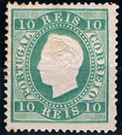 Portugal, 1879/80, # 49h Dent. 13 1/2, Papel Liso, Verde Azul, MH - Unused Stamps