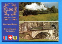 OLI096, 100 Ans Du Gotthardbahn, Gotthard, Uri, Luzern, Suisse, GF, Non Circulée - Trenes