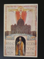 Carte Postcard Anno Santo Di Redenzione Vatican 1933 - Cartas & Documentos