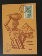 Carte Maximum Card 35c Porteuse De Fruits Senegal AOF 1938 - Brieven En Documenten