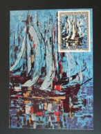 Carte Maximum Card Bateau Ship Ruy Juventin Artistes En Polynésie 1972 (ex 2) - Cartes-maximum