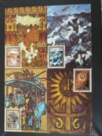 Carte Maximum Card (x4) Artistes En Polynésie Peinture Paintings 1973 - Cartes-maximum