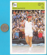 JOHN McENROE (Usa) ... Yugoslavia Vintage Card Svijet Sporta * VERY LARGE SIZE * Tennis Sport Tenis - Trading-Karten