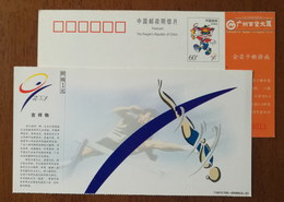 Women Diving,Men Hurdle Race,China 2001 The 9th National Sports Games Advertising Pre-stamped Card - Immersione