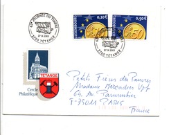 LUXEMBOURG JOURNEE DU TIMBRE SUR LETTRE POUR LA FRANCE 2003 - Maschinenstempel (EMA)