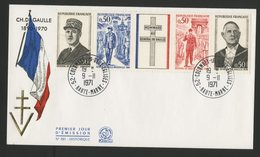 N° 1698A (x6) SIX BANDES DE GAULLE Cote 90 € 6 Souvenirs Différents Soit Par Leurs Illustrations Soit Par L'oblitération - De Gaulle (Général)