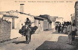 Ile De Ré.    17       St Martin  Ré      Femme De Retour Des Champs. Ane En Culotte     (voir Scan) - Ile De Ré