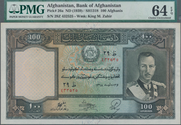 Afghanistan: 100 Afghanis SH1318 ND(1939), P.26a In UNC, PMG Graded 64 Choice Uncirculated EPQ - Afghanistan