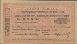 Armenia / Armenien: Pair With 1000 Rubles 1919 P.27 (UNC) And 5000 Rubles 1919 (1920) P.28 (VF+). (2 - Arménie