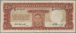 Australia / Australien: Commonwealth Bank Of Australia 10 Pounds ND(1940-52) With Signatures: Coombs - Andere & Zonder Classificatie