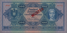 Austria / Österreich: Österreichische Nationalbank 100 Schilling 1925 MUSTER, P.91s, With Red Overpr - Oesterreich