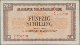 Austria / Österreich: Lot With 50 Banknotes Austria 50 Schilling 1944, Allied Occupation WW II, P.10 - Oostenrijk