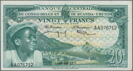 Belgian Congo / Belgisch Kongo: Pair With 20 Francs December 1st 1957 P.31 (F) And 20 Francs August - Unclassified