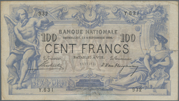 Belgium / Belgien: Banque Nationale 100 Francs 1896, P.64, Extraordinary Rare Banknote In Still Grea - Autres & Non Classés