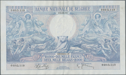 Belgium / Belgien: 10.000 Francs = 2000 Belgas 1938, P.105, Highest Denomination Of This Series And - Andere & Zonder Classificatie